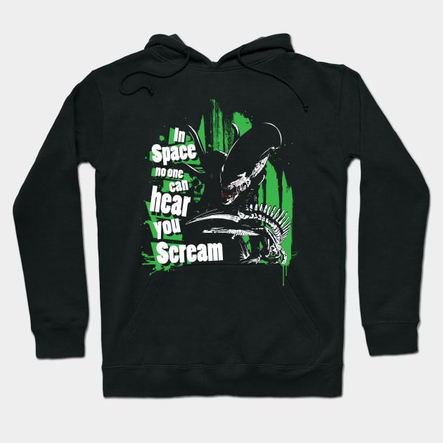 In Space no one can hear Scream Hoodie by MeFO